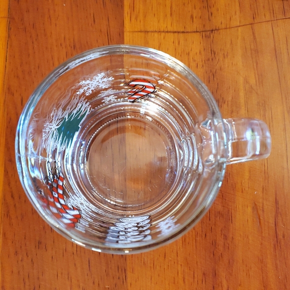 Starbucks Candy Cane Winter Christmas Tree Holiday Snow Painted Glass Coffee Mug - Picture 4 of 5